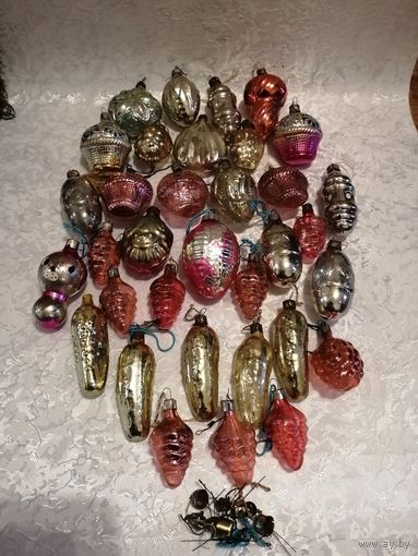 ЕЛОЧНЫЕ ИГРУШКИ СТЕКЛО СССР