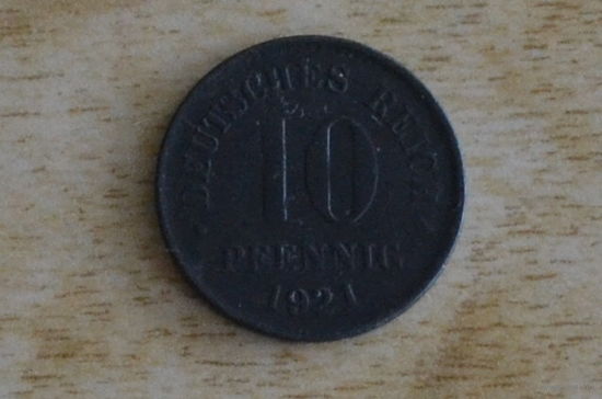 Германия 10 пфеннигов 1921