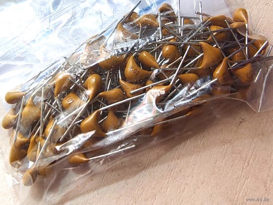 0,01 мкф ((Цена за 100 штук)) 10 нф. 103. 50 Вольт X7R 10%. Конденсатор керамический многослойный выводной. 0,01мкф