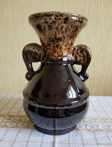 Ваза/амфора, обливная керамика. Винтаж.