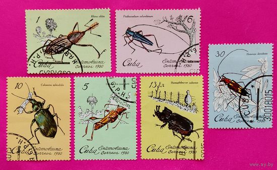 Куба. Жуки. ( 6 марок ) 1980 года. 4-5.