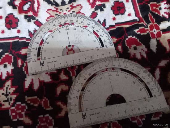 Транспортир металлический СССР винтаж цена за лот 2 шт.