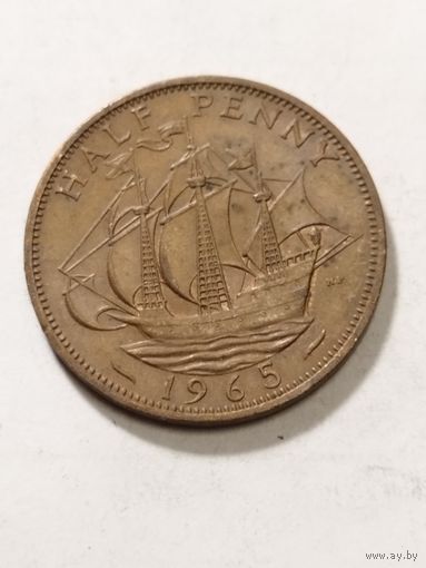 Великобритания 1/2 пенни 1965
