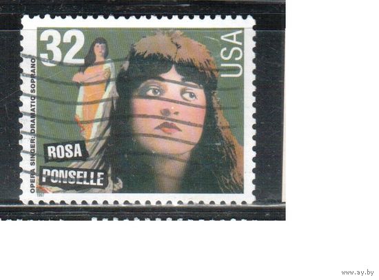 США-1997 (Мих.2882) ,  гаш. , Певцы и музыканты,