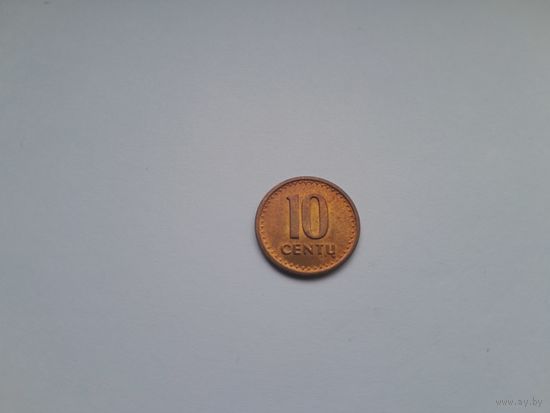 10 центов 1991 года. Литва.