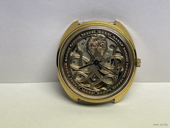 Часы скелетон Кракен,ручная работа.Старт с рубля