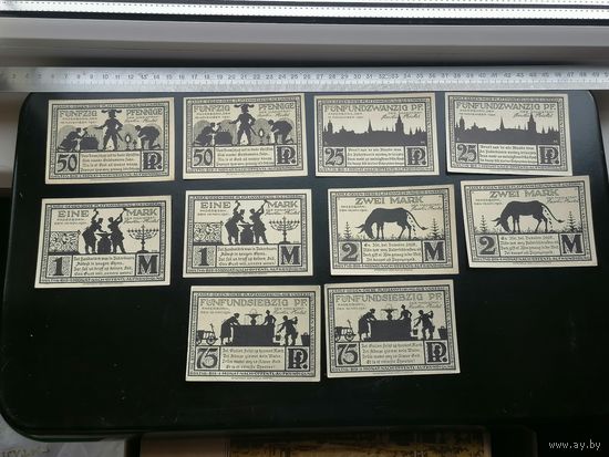 Германия-нотгельд 75 50 25 пфеннигов 1 2 марки  Paderborn