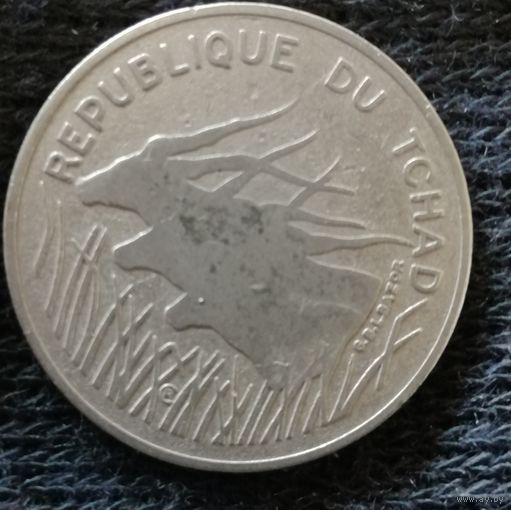 Чад 100 франков, 1971 г., KM# 2