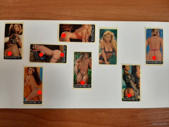 Наклейки Девушки 8 шт. одним лотом. Состояние отличное. Из коллекции друга).