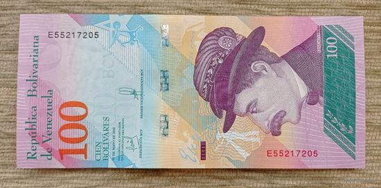 Werty71 Венесуэла 100 боливаров 2018 UNC банкнота