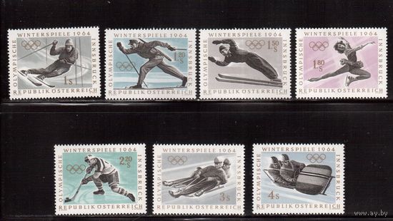 Австрия-1963,(Мих.1136-1142)  *  , Спорт, ОИ-1964