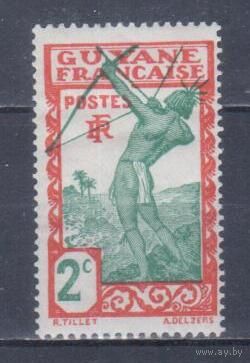 [1215] Французские колонии. Французская Гвиана 1929. Индеец с луком.2с. МН