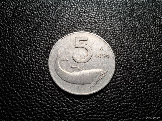 Италия 5 лир 1954