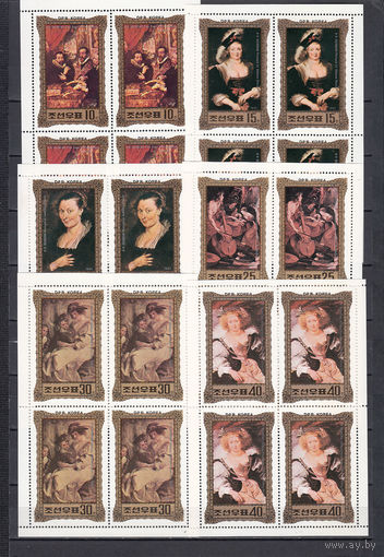 Живопись. Рубенс. КНДР. 1981. 6 малых листов. Michel N 2166-2171 (52,0 е).