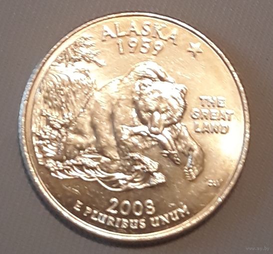 25 центов США 2008 Аляска