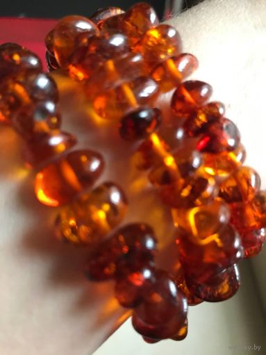 Винтажные бусы из натурального янтаря СССР, 43г