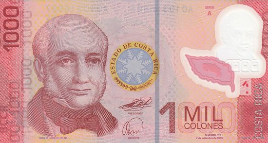 Коста-Рика 1000 колон 2013 (UNC)