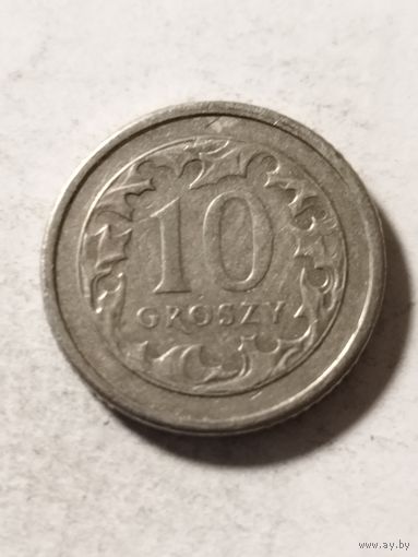 Польша 10 грошей 2007
