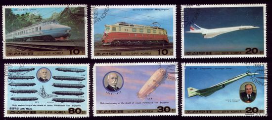 6 марок 1987 год КНДР 2841-2842,2845-2848