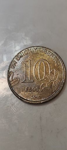 Аргентина 10 песос 2018