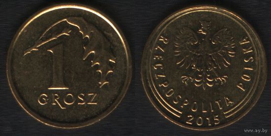 Польша y923 1 грош 2015 год (Cross) (_alb2