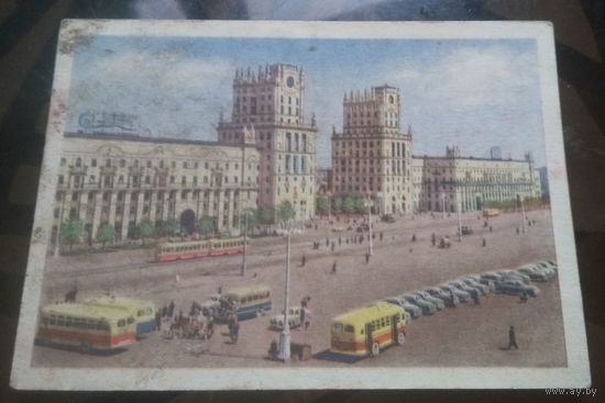 1954 год Минск Вокзальная площадь