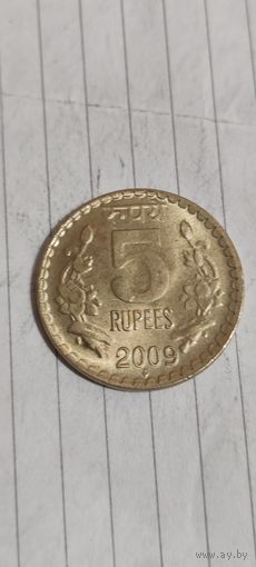 Индия 5 рупе 2009
