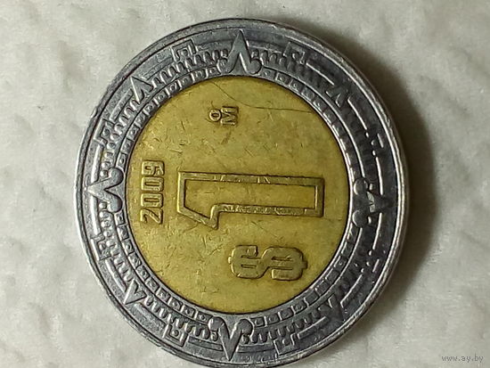 1 песо Мексика 2009 год