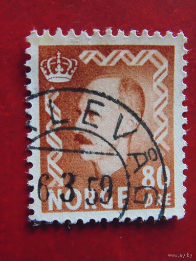 Норвегия 1950 г. Король Хокон VII.