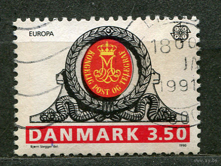 Адресная табличка. EUROPA CEPT. Дания. 1990
