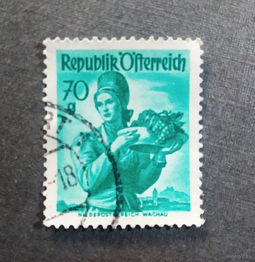 Марки Австрия 1949 год Национальный костюм