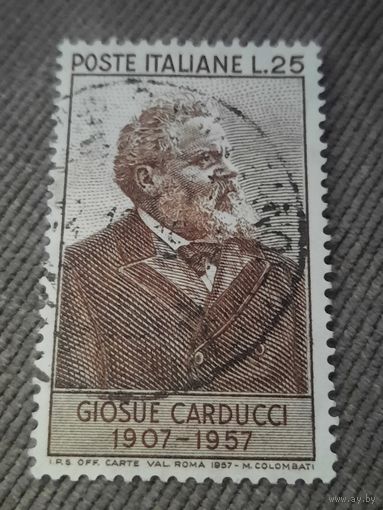 Италия 1957. Giosue Carducci 1907-1957