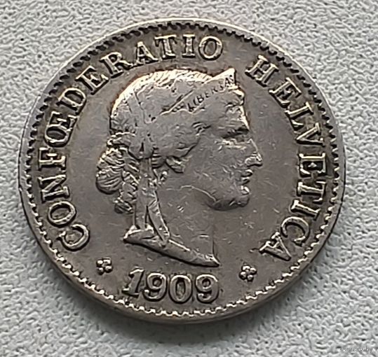 Швейцария 5 раппенов, 1909.  3-5-36
