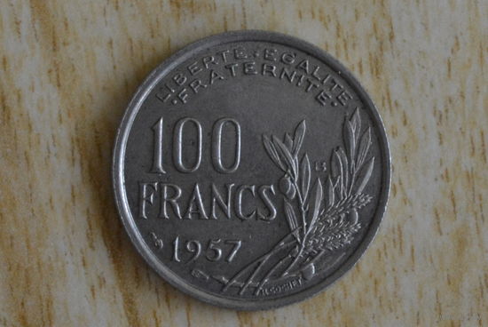Франция 100 франков 1957 В с 1 руб