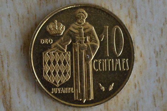 Монако 10 сантимов 1977