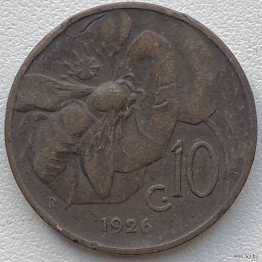 Италия 10 чентезимо 1926 г.