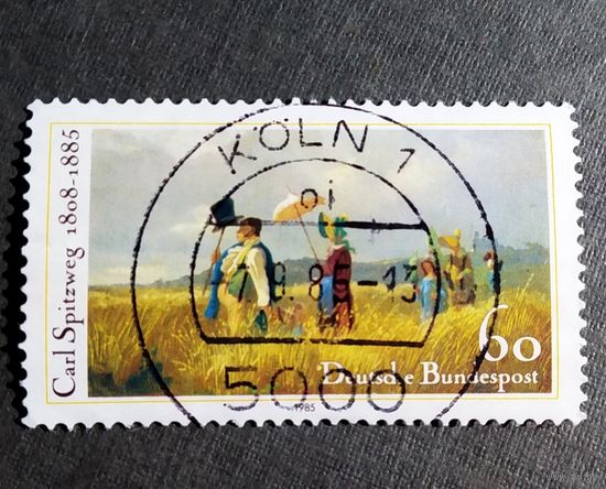 Марка Германия 1985 год 100 лет со дня смерти Карла Шпицвега