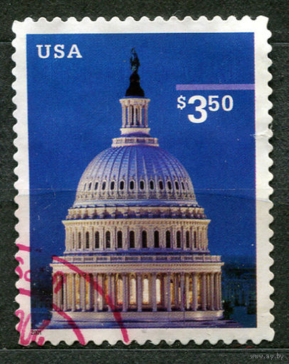 Капитолий. Большой номинал. США. 2001. Полная серия 1 марка