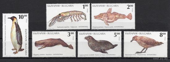 Болгария 1995. Антарктика. Фауна моря пингвин 6 марок (4157)