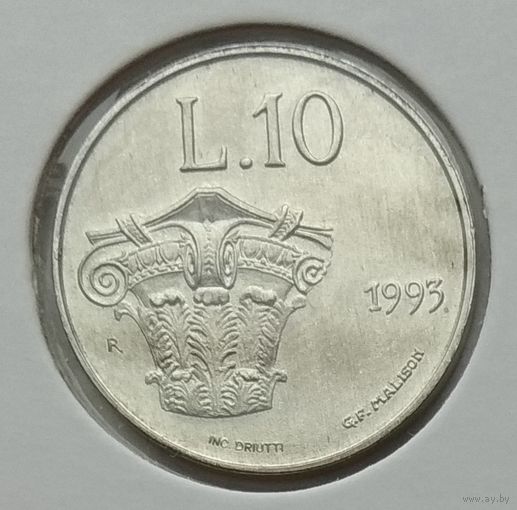 Сан-Марино 10 лир 1993 г. В холдере