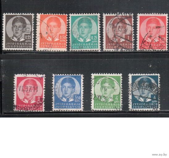 Югославия-1935(Мих.300-310)  гаш.  , Стандарт, Король Петр