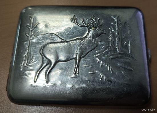 Портсигар СССР 1950-ые. МосШтамп. Мельхиор