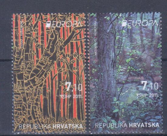 [2273] Хорватия 2011. Охрана лесов.Европа.EUROPA. СЕРИЯ. БЕЗ КЛЕЯ.