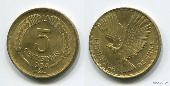 Чили. 5 сентесимо (1964, XF)