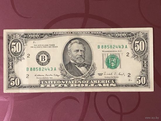 50 долларов США 1988 года, (B) New York