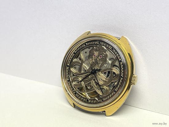 Часы скелетон Ктулху,ручная работа,эксклюзив.Старт с рубля.