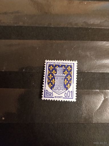 1962-65 Франция герб клей MNH** (3-9)