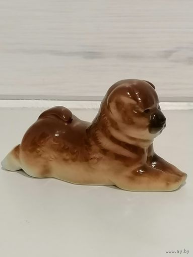 Фарфоровая статуэтка собаки. ЛФЗ