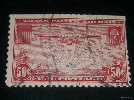 США 1937 Транс-Тихоокеанская Авиапочта. Летающая лодка Martin M-130 China Clipper