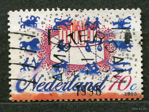 Поздравительная марка. Торт на день рождения. Нидерланды. 1995. Полная серия 1 марка